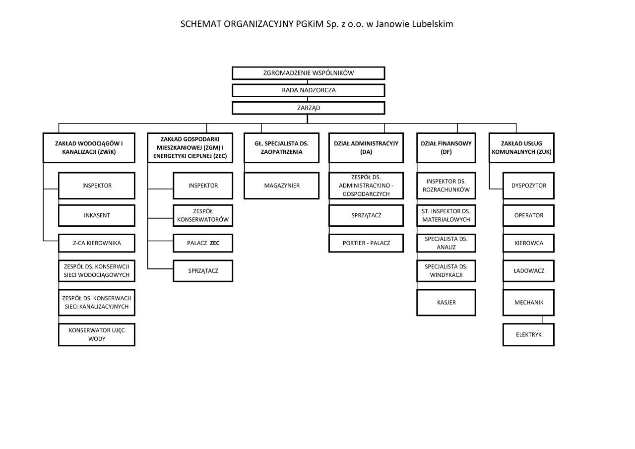 Schemat Organizacyjny PGKiM